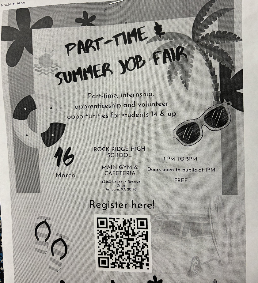 The Job Fair flyers are posted around Champe to make sure students are aware of the event.